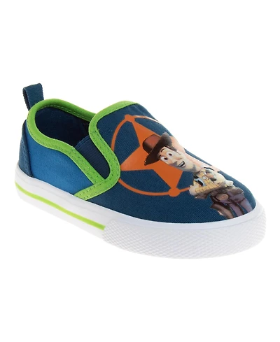 Disney Little Boys Pixar Toy Story Slip On Canvas Sneakers Design Casual Wear Comfort Fit (Toddler 5-10/ 11-12)