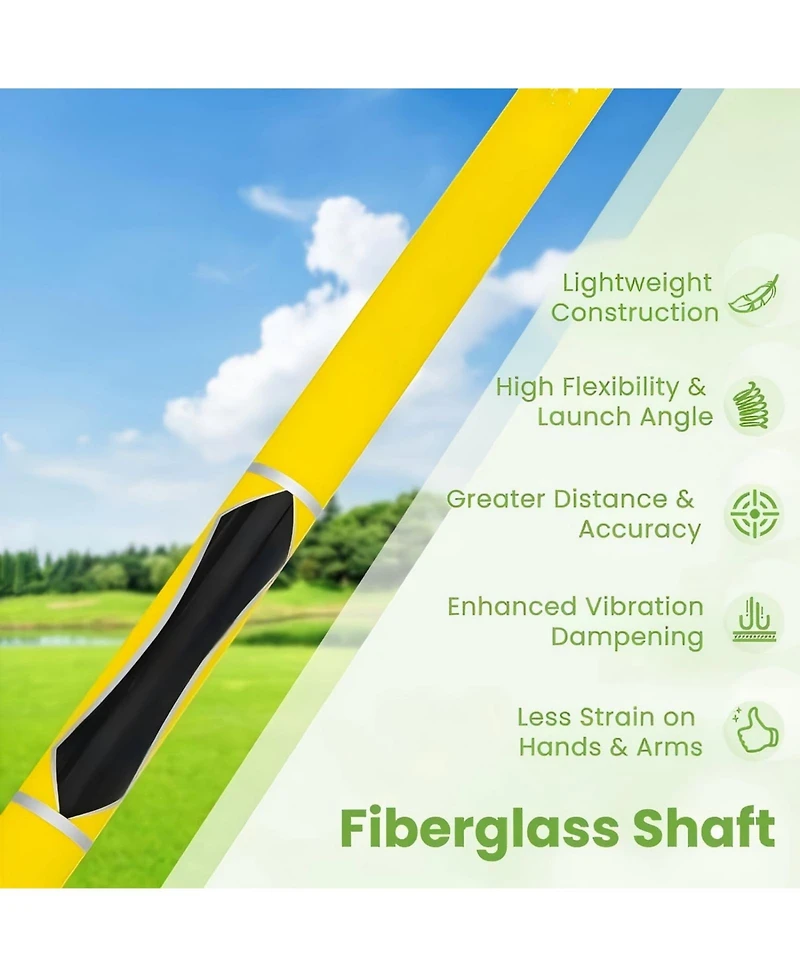 Hongge Individual Gold Club for Boys and Girls with Fiberglass Shaft and Headcover