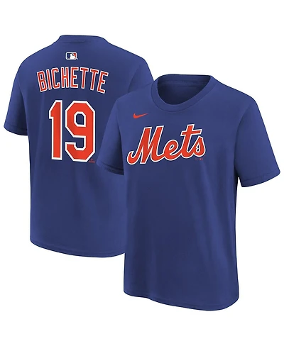 Nike Big Boys and Girls Bo Bichette Royal New York Mets Name Number T-Shirt