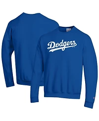 Champion Men's Royal Los Angeles Dodgers Powerblend Wordmark Sweatshirt