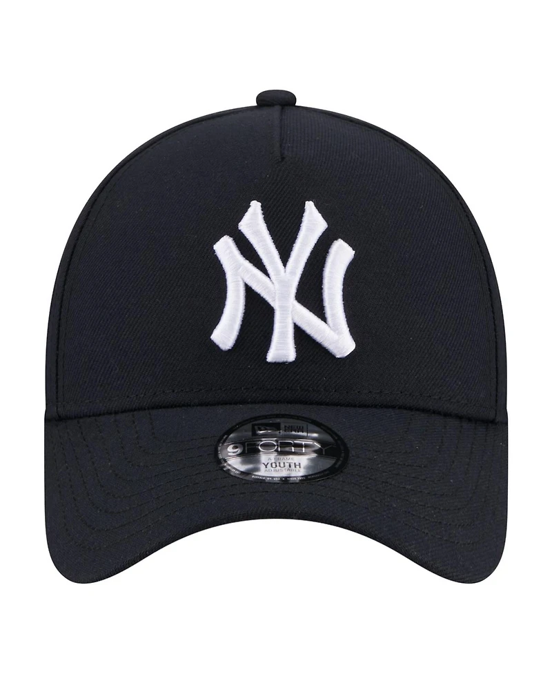 New Era Big Boys and Girls Navy New York Yankees 9FORTY A-Frame Adjustable Hat