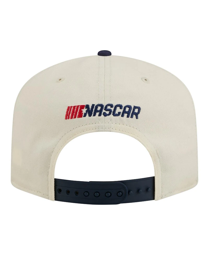New Era Men's Cream/Navy Nascar Flag 19TWENTY Adjustable Hat