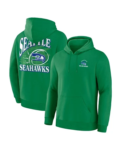 Fanatics Men's Apple Green Seattle Seahawks Classic Scribble Legacy Fleece Hoodie