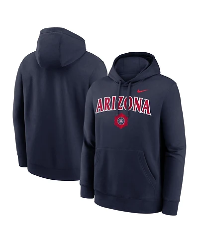 Nike Men's Navy Arizona Wildcats Space Basketball Club Fleece Hoodie