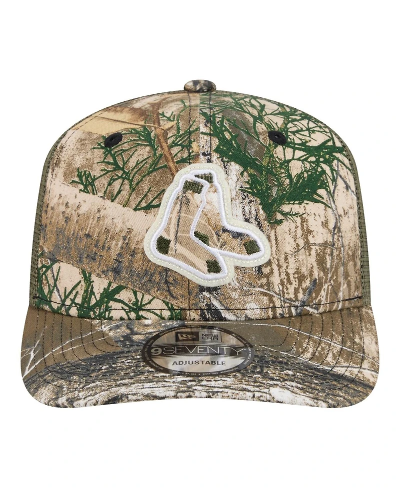 New Era Men's Camo Boston Red Sox Realtree 9SEVENTY Adjustable Hat