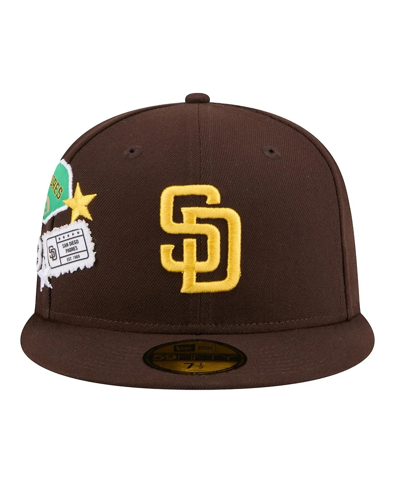 New Era Men's Brown San Diego Padres City Patch 59FIFTY Fitted Hat