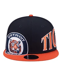 New Era Men's Navy/Orange Detroit Tigers Stretched Two-Tone 9FIFTY Adjustable Hat