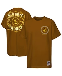 Mitchell & Ness Big Boys and Girls Brown San Diego Padres Cooperstown Rodeo Rope T-Shirt