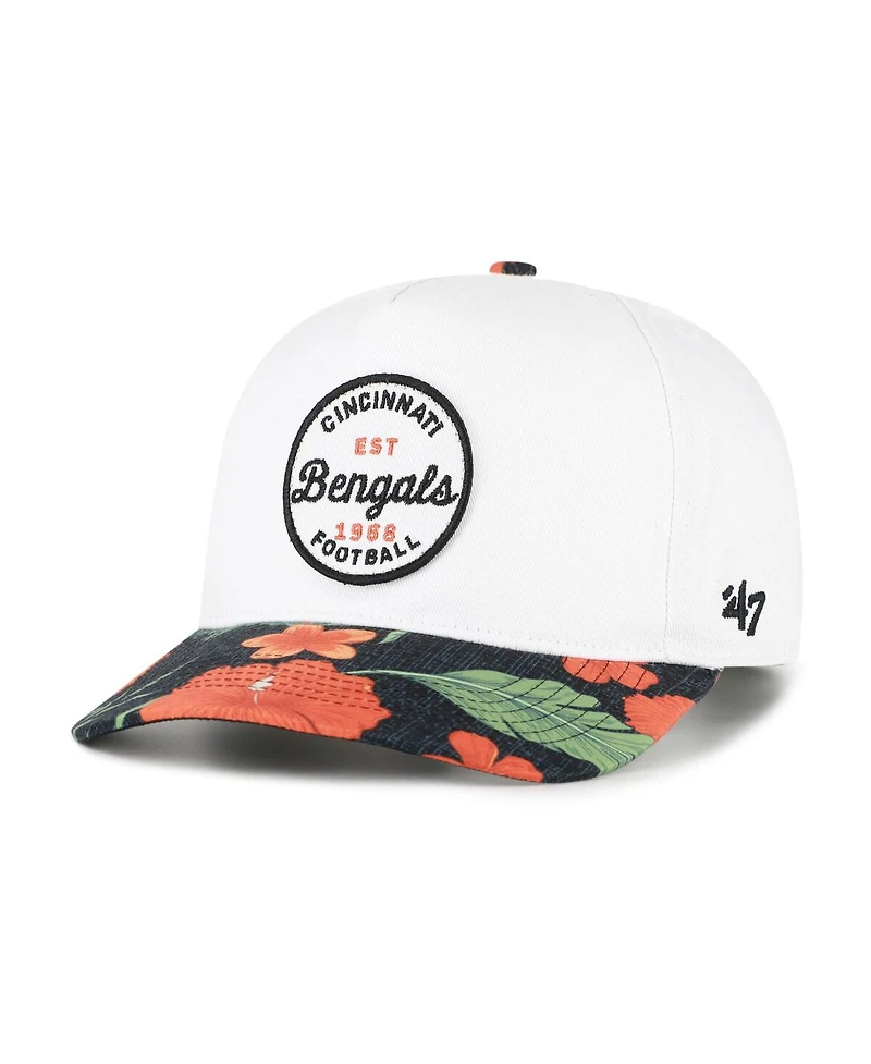 '47 Brand Men's White/Black Cincinnati Bengals Beach Side Hitch Adjustable Hat
