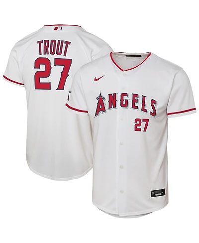 Nike Big Boys and Girls Mike Trout White Los Angeles Angels Home Stadium Player Jersey