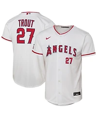 Nike Big Boys and Girls Mike Trout White Los Angeles Angels Home Stadium Player Jersey