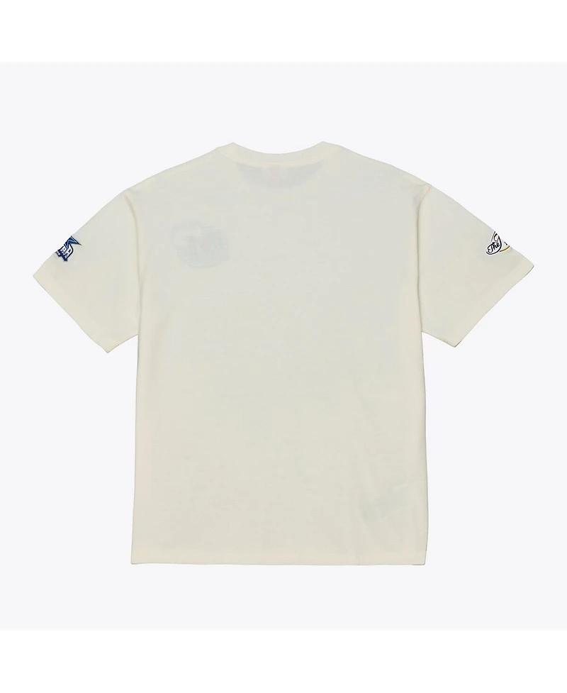 Mitchell & Ness Men's Cream Dallas Mavericks Hardwood Classics Chainstitch Premium T-Shirt