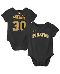 Nike Baby Boys and Girls Paul Skenes Black Pittsburgh Pirates Name Number Bodysuit