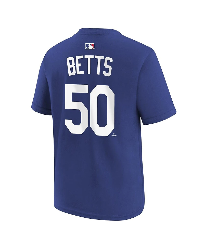Nike Big Boys and Girls Mookie Betts Royal Los Angeles Dodgers Name & Number T-Shirt