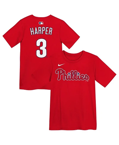 Nike Preschool Bryce Harper Red Philadelphia Phillies Name Number T-Shirt