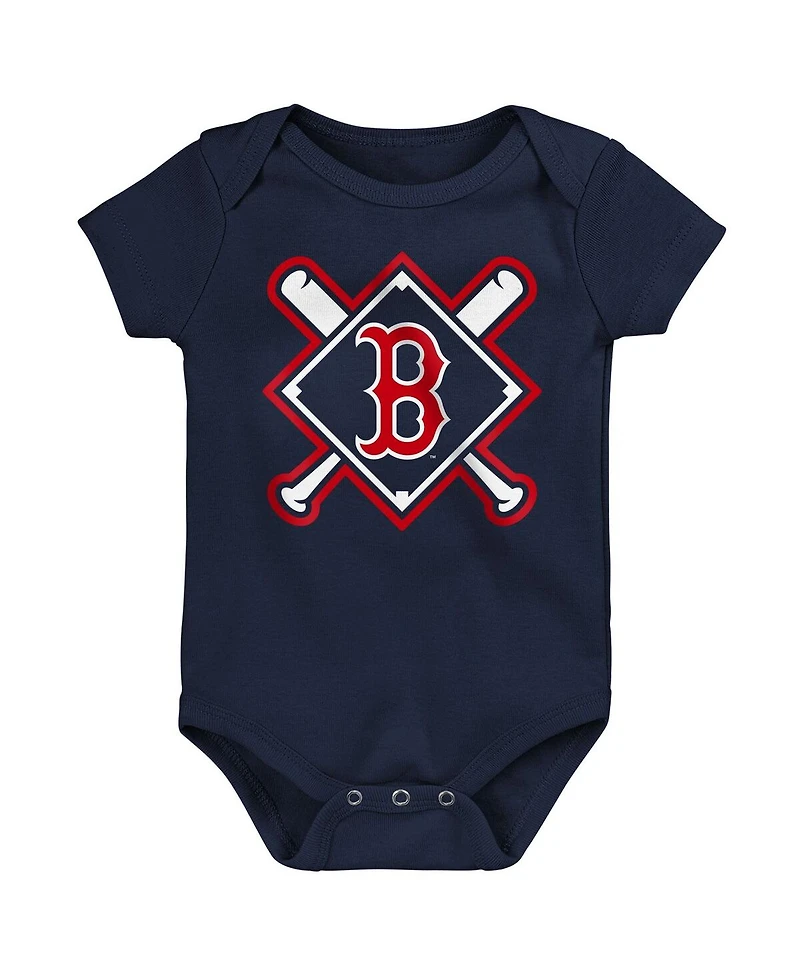 Outerstuff Baby Boys and Girls 3-Piece Boston Red Sox Home Plate Creeper Set