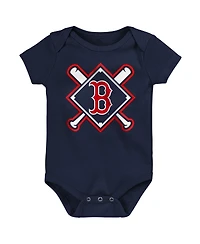 Outerstuff Baby Boys and Girls 3-Piece Boston Red Sox Home Plate Creeper Set