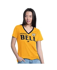 G-iii 4Her by Carl Banks Women's Gold Christopher Bell Best Team V-Neck T-Shirt