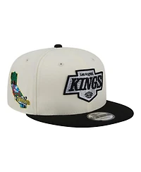 New Era Men's White/Black Los Angeles Kings Injection Localized Two-Tone 9FIFTY Snapback Hat