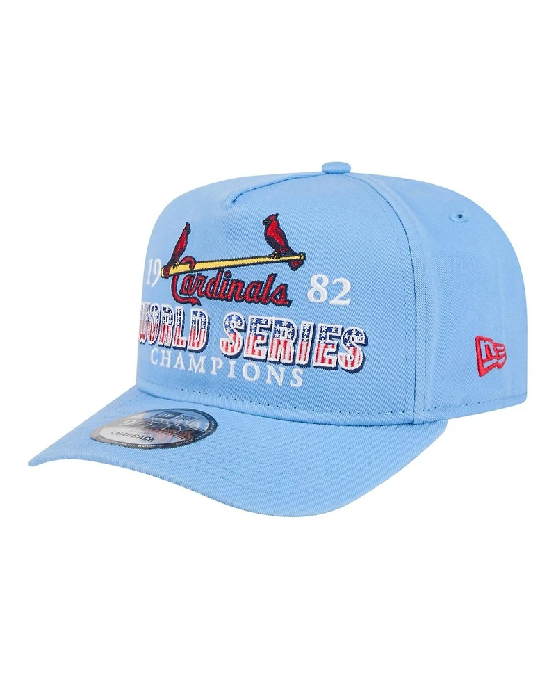 New Era Men's Light Blue St. Louis Cardinals 1982 World Series Champions Historic 9FIFTY A-Frame Snapback Hat