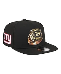 New Era Men's Black New York Giants Super Bowl Ring 9FIFTY A-Frame Adjustable Hat