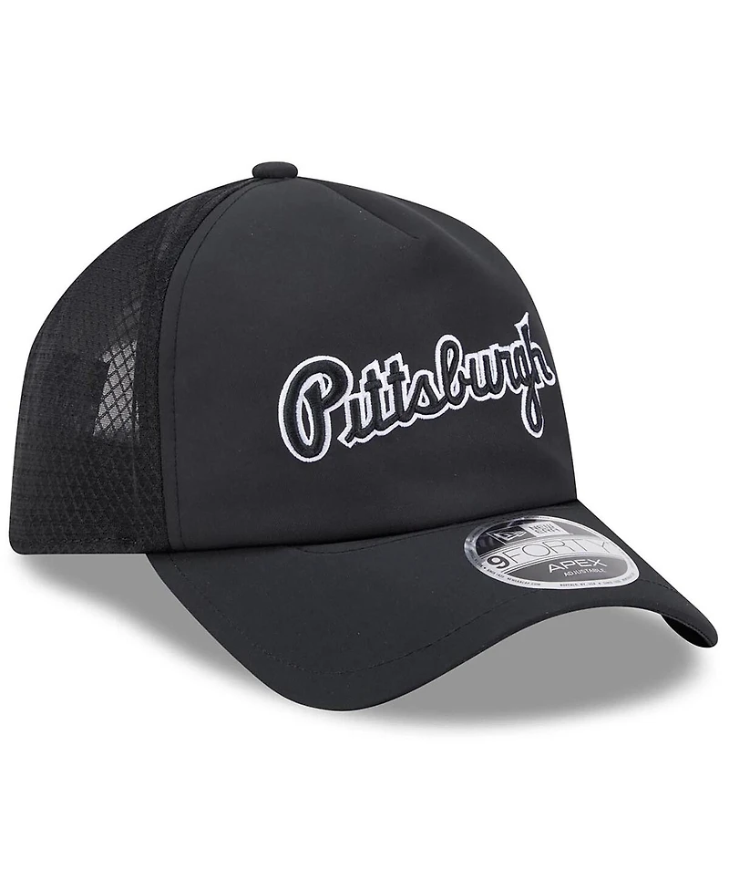 New Era Men's Black Pittsburgh Pirates 2026 Batting Practice Alternate Apex 9FORTY Adjustable Hat
