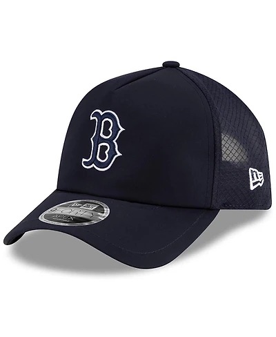 New Era Men's Navy Boston Red Sox 2026 Batting Practice Apex 9FORTY Adjustable Trucker Hat