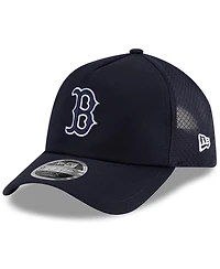 New Era Men's Navy Boston Red Sox 2026 Batting Practice Apex 9FORTY Adjustable Trucker Hat