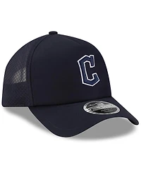 New Era Men's Navy Cleveland Guardians 2026 Batting Practice Apex 9FORTY Adjustable Trucker Hat
