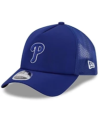New Era Men's Royal Philadelphia Phillies 2026 Batting Practice Apex 9FORTY Adjustable Trucker Hat