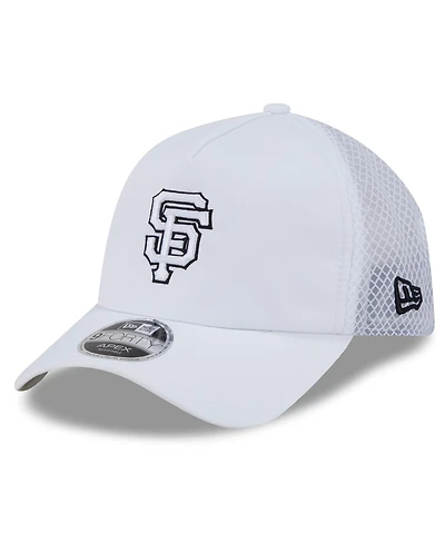 New Era Men's White San Francisco Giants 2026 Batting Practice Apex 9FORTY Adjustable Trucker Hat