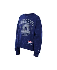 New Era Women's Royal Los Angeles Dodgers Throwback Oversized Boxy Sweatshirt