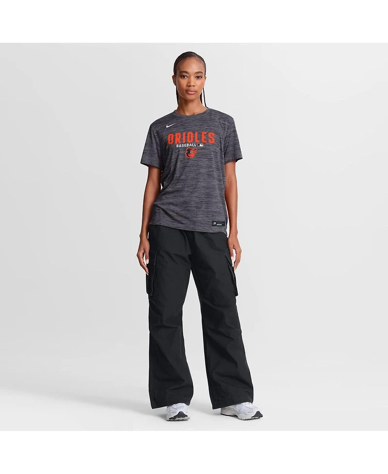 Nike Women's Black Baltimore Orioles Authentic Collection Velocity Dri-fit T-Shirt
