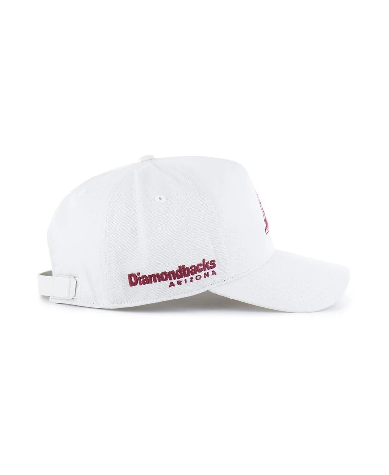 '47 Brand Men's White Arizona Diamondbacks Foundational Pinch Offside Adjustable Hat