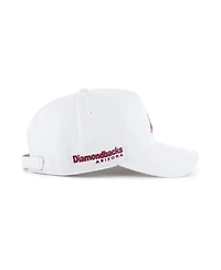 '47 Brand Men's White Arizona Diamondbacks Foundational Pinch Offside Adjustable Hat