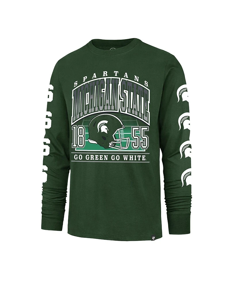 '47 Brand Men's Green Michigan State Spartans Go Big Long Sleeve T-Shirt