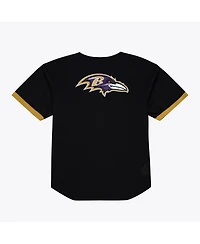 Mitchell & Ness Men's Black Baltimore Ravens Head Coach Mesh Full-Button Fashion Jersey