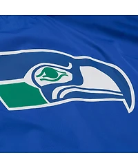 Mitchell & Ness Men's Royal Seattle Seahawks Coaches Full-Snap Hooded Windbreaker Jacket