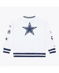 Mitchell & Ness Men's White Dallas Cowboys White Out Fleece Sweatshirt