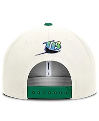 Nike Men's Cream/Green Tampa Bay Rays Cooperstown Pro Dri-fit Snapback Hat