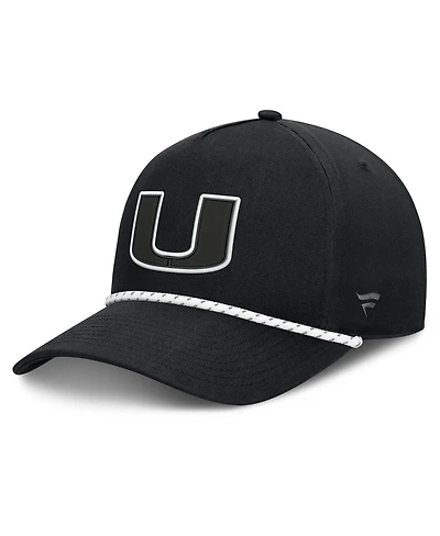 Fanatics Men's Black Miami Hurricanes Undertone Rope Adjustable Hat