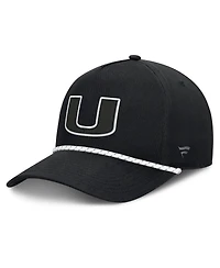 Fanatics Men's Black Miami Hurricanes Undertone Rope Adjustable Hat