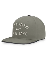 Nike Men's Olive Toronto Blue Jays Pro Dri-fit Snapback Hat