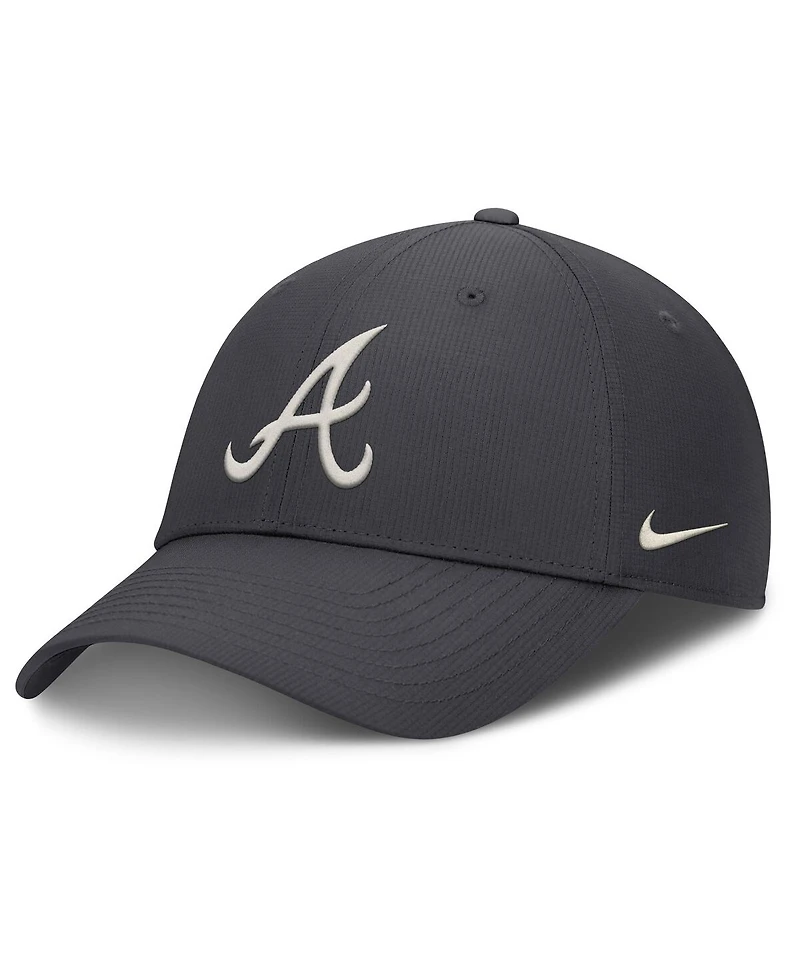 Nike Men's Anthracite Atlanta Braves Club Dri-fit Adjustable Hat