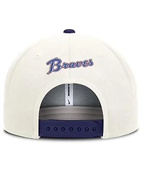 Nike Men's Cream/Royal Atlanta Braves Cooperstown Pro Dri-fit Snapback Hat