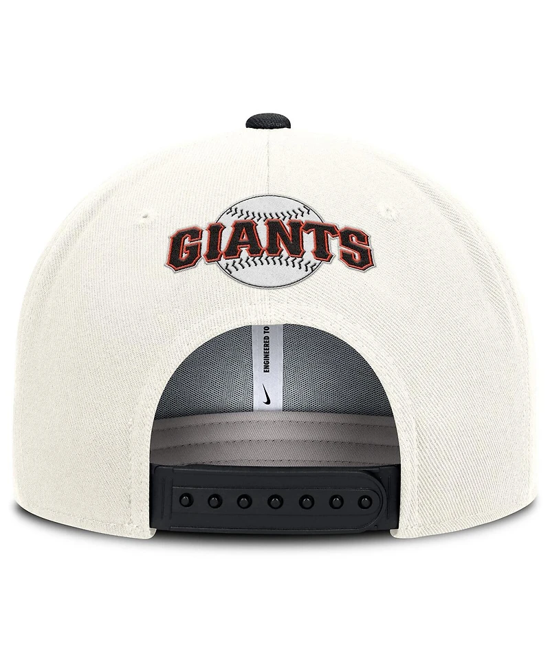 Nike Men's Cream/Black San Francisco Giants Cooperstown Pro Dri-fit Snapback Hat