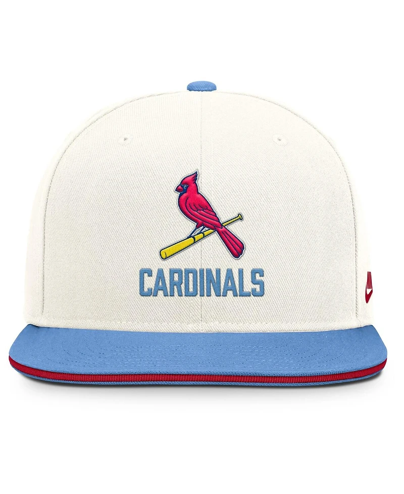 Nike Men's Cream/Light Blue St. Louis Cardinals Cooperstown Pro Dri-fit Snapback Hat