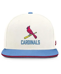 Nike Men's Cream/Light Blue St. Louis Cardinals Cooperstown Pro Dri-fit Snapback Hat