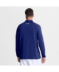 Nike Men's Royal Los Angeles Dodgers Authentic Collection Dri-fit Raglan Half-Zip Pullover