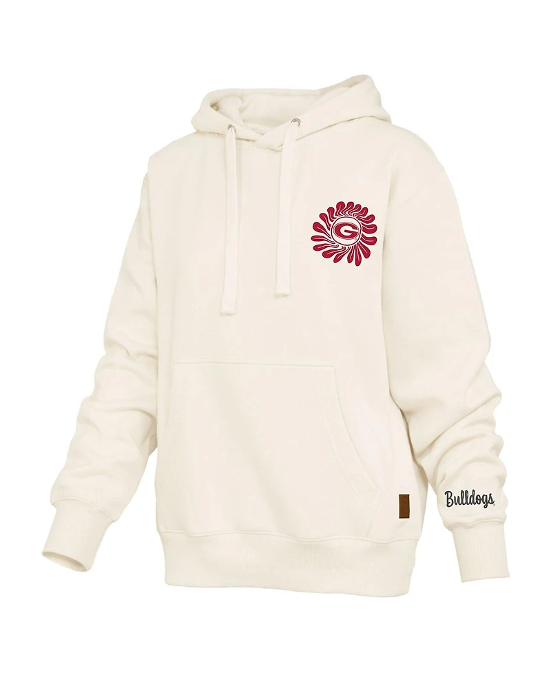 Pressbox Women's Cream Georgia Bulldogs Elena Janise Hoodie